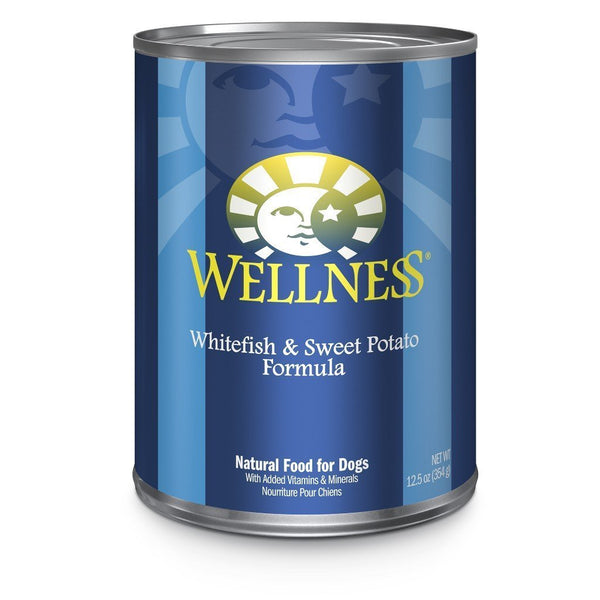 Wellness Complete Health Pate Whitefish & Sweet Potato Formula Wet Dog Food Topper, 354g - Happy Hoomans