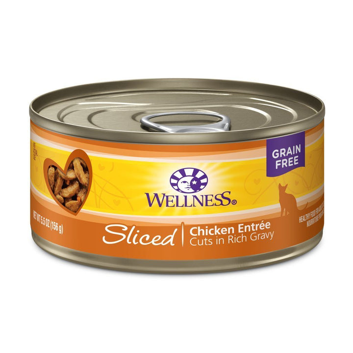 Wellness Complete Health Sliced Chicken Entrée Grain-Free Canned Cat Food, 5.5oz - Happy Hoomans