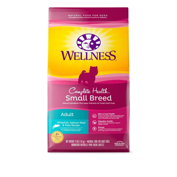 Wellness Complete Health Small Breed Adult Whitefish Recipe Dry Dog Food (2 Sizes) - Happy Hoomans