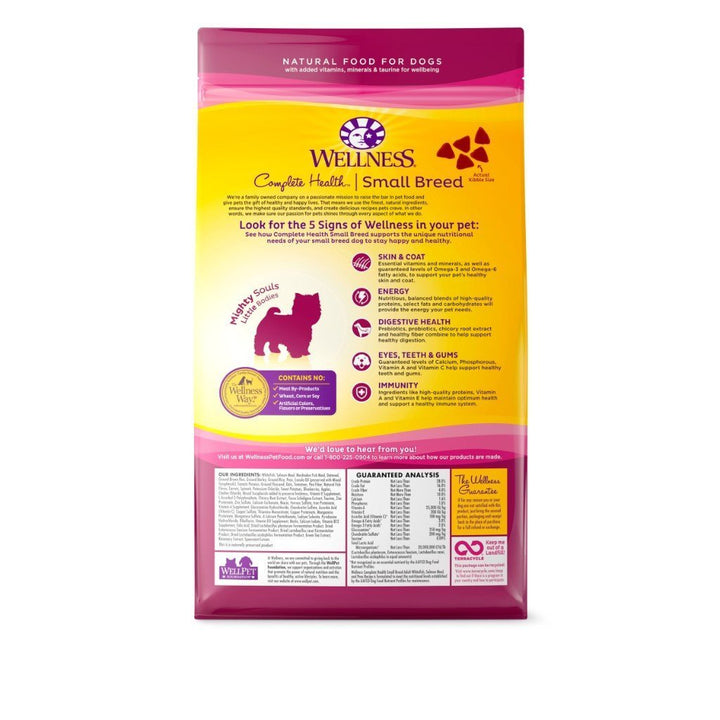 Wellness Complete Health Small Breed Adult Whitefish Recipe Dry Dog Food (2 Sizes) - Happy Hoomans