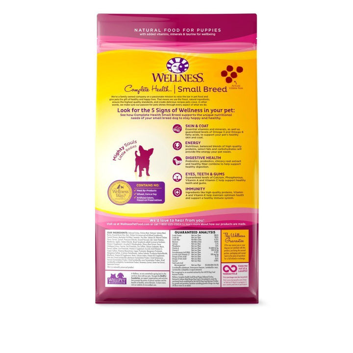 Wellness Complete Health Small Breed Puppy Formula Dry Dog Food, 1.8kg - Happy Hoomans