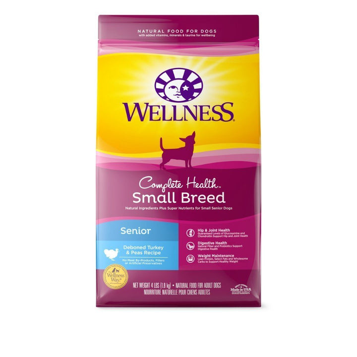 Wellness Complete Health Small Breed Senior Dry Dog Food, 1.8kg - Happy Hoomans