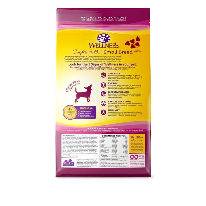 Wellness Complete Health Small Breed Senior Dry Dog Food, 1.8kg - Happy Hoomans