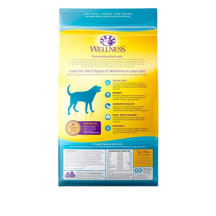 Wellness Complete Health Whitefish & Sweet Potato Recipe Dry Dog Food (2 Sizes) - Happy Hoomans