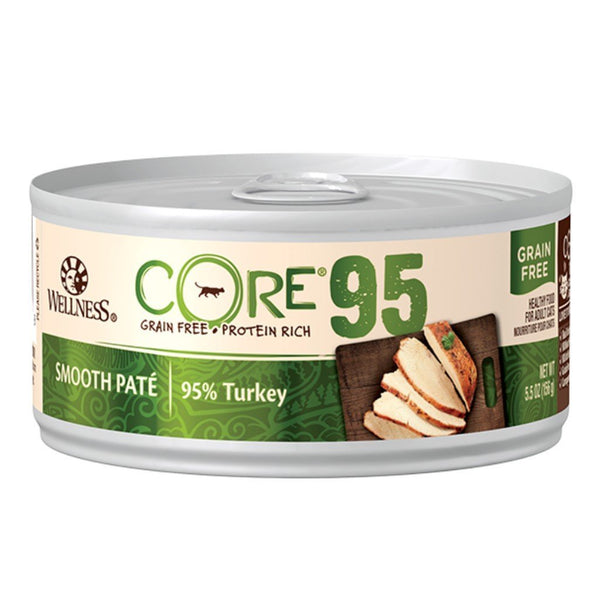 Wellness CORE 95 Turkey Grain-Free Canned Cat Food, 5.5oz - Happy Hoomans