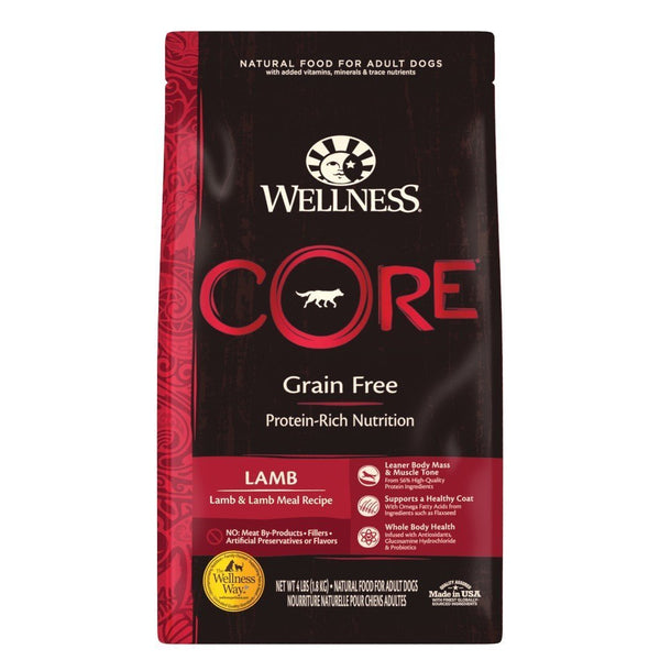 Wellness Core Grain-Free Lamb Recipe Dry Dog Food (3 Sizes) - Happy Hoomans