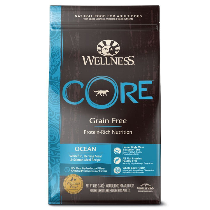 Wellness Core Grain-Free Ocean Recipe Dry Dog Food (3 Sizes) - Happy Hoomans