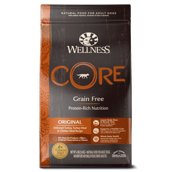 Wellness Core Grain-Free Original Recipe Dry Dog Food (3 Sizes) - Happy Hoomans