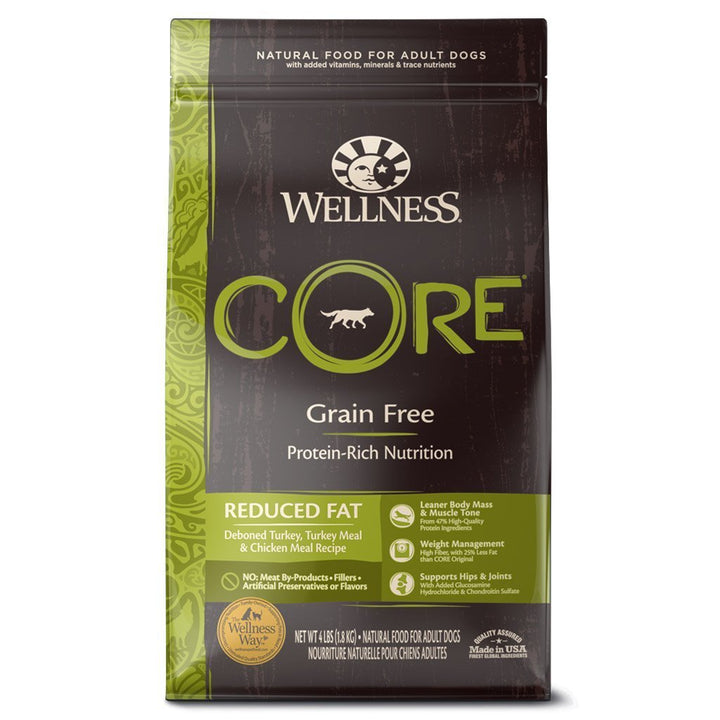 Wellness Core Grain-Free Reduced Fat Formula Dry Dog Food (3 Sizes) - Happy Hoomans