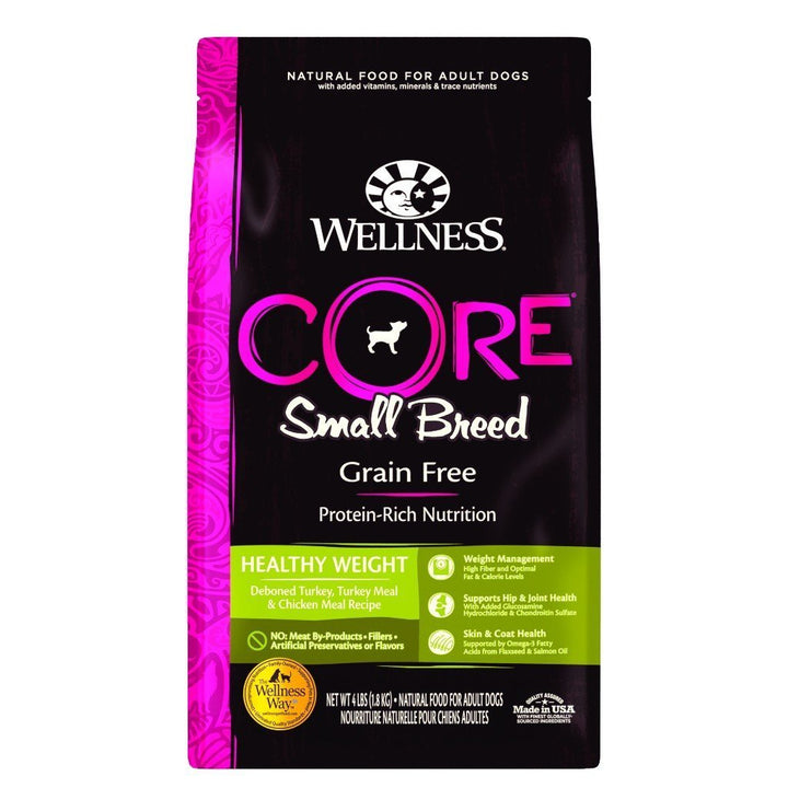 Wellness Core Grain-Free Small Breed Healthy Weight Recipe Dry Dog Food (2 Sizes) - Happy Hoomans