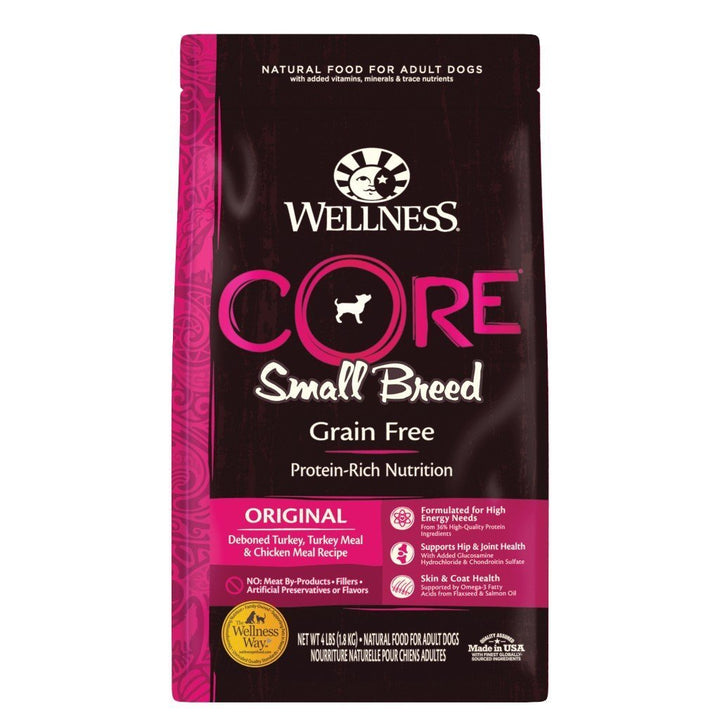 Wellness Core Grain-Free Small Breed Original Recipe Dry Dog Food (2 Sizes) - Happy Hoomans