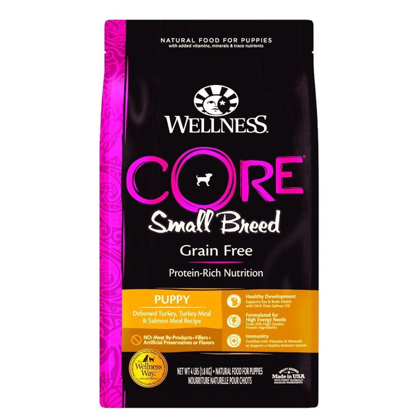 Wellness Core Grain-Free Small Breed Puppy Recipe Dry Dog Food (2 Sizes) - Happy Hoomans