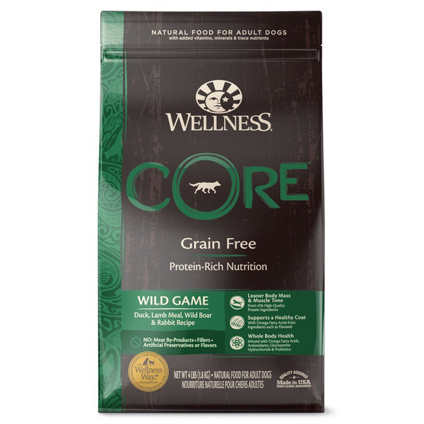 Wellness Core Grain-Free Wild Game Recipe Dry Dog Food (3 Sizes) - Happy Hoomans