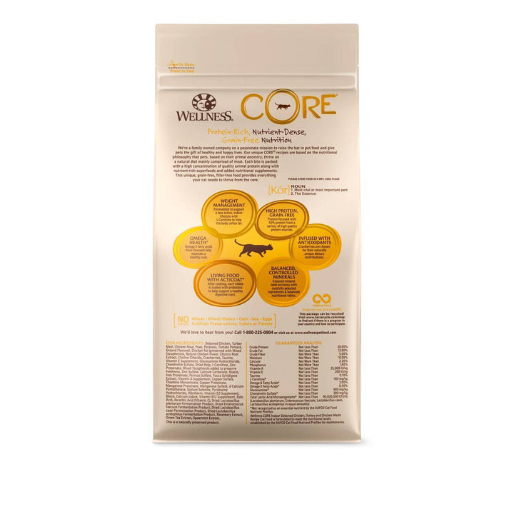 Wellness CORE Indoor Chicken Grain-Free Dry Cat Food (3 Sizes) - Happy Hoomans