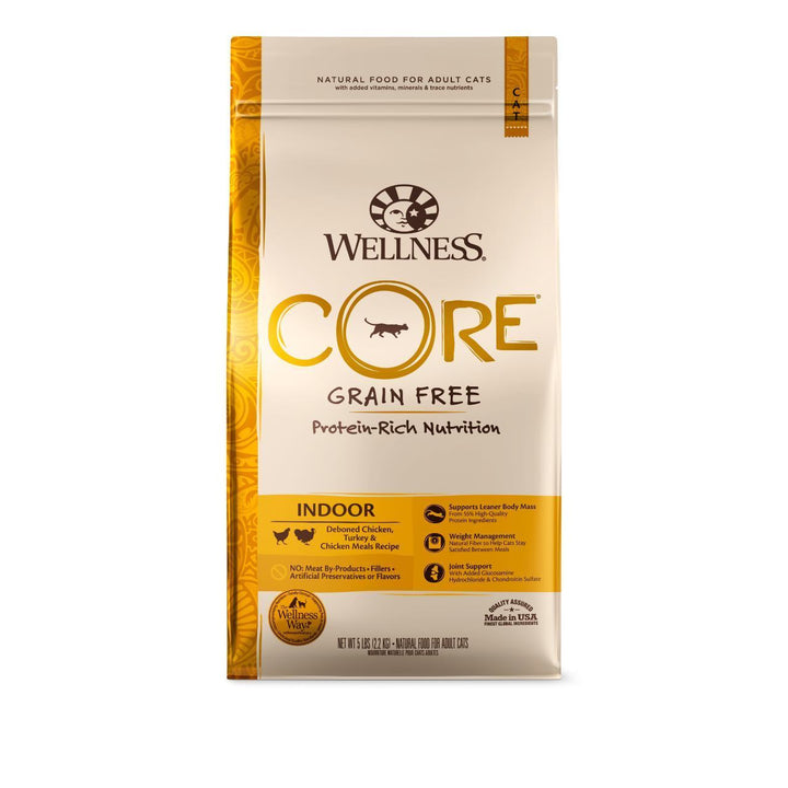 Wellness CORE Indoor Chicken Grain-Free Dry Cat Food (3 Sizes) - Happy Hoomans