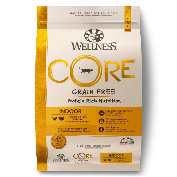 Wellness CORE Indoor Chicken Grain-Free Dry Cat Food (3 Sizes) - Happy Hoomans