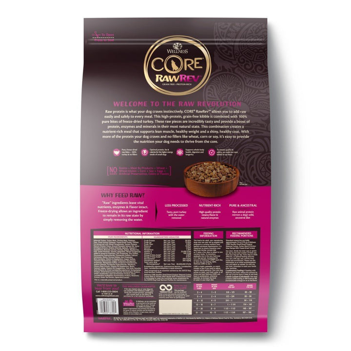 Wellness CORE RawRev Small Breed Original Formula Adult Dry Dog Food (2 Sizes) - Happy Hoomans