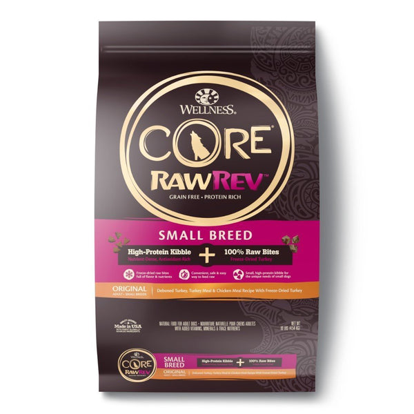 Wellness CORE RawRev Small Breed Original Formula Adult Dry Dog Food (2 Sizes) - Happy Hoomans