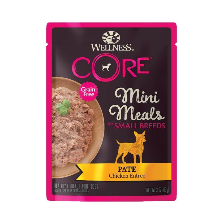 Wellness CORE Small Breed Mini Meals Pâté Chicken Entrée Grain-Free Wet Dog Food, 85g - Happy Hoomans