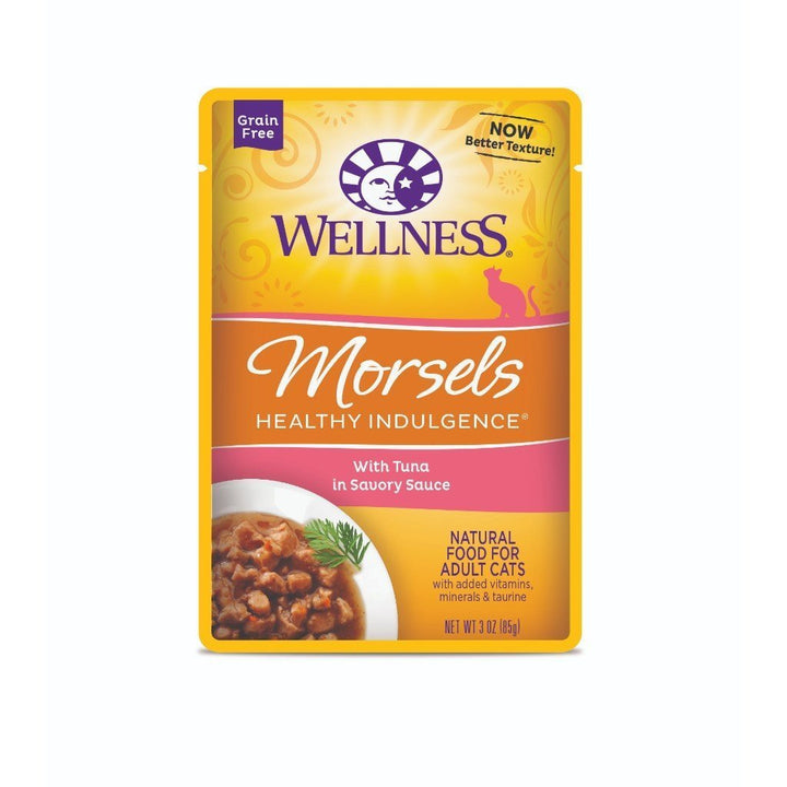 Wellness Healthy Indulgence Morsels Tuna Grain-Free Wet Cat Food, 3oz - Happy Hoomans