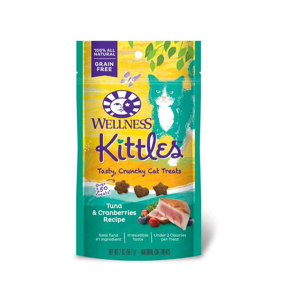 Wellness Kittles Tuna & Cranberries Grain-Free Crunchy Cat Treats, 2oz - Happy Hoomans