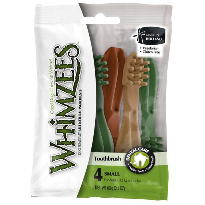 Whimzees Toothbrush Dog Dental Chews Trial Pack (3 Sizes) - Happy Hoomans