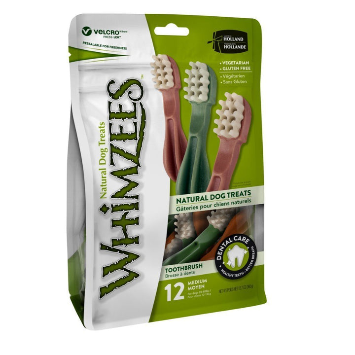 Whimzees Toothbrush Dog Dental Chews Value Pack (4 Sizes) - Happy Hoomans