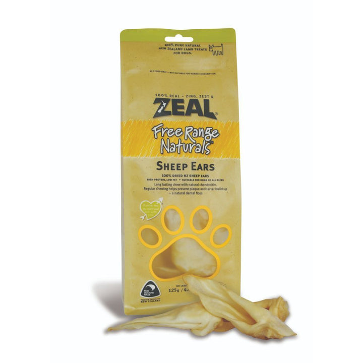 Zeal Free Range Naturals Sheep Ears Air-Dried Dog Treats, 125g - Happy Hoomans