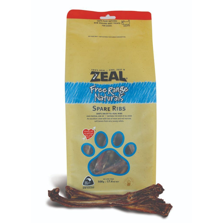 Zeal Free Range Naturals Spare Ribs Air-Dried Dog Treats (2 Sizes) - Happy Hoomans