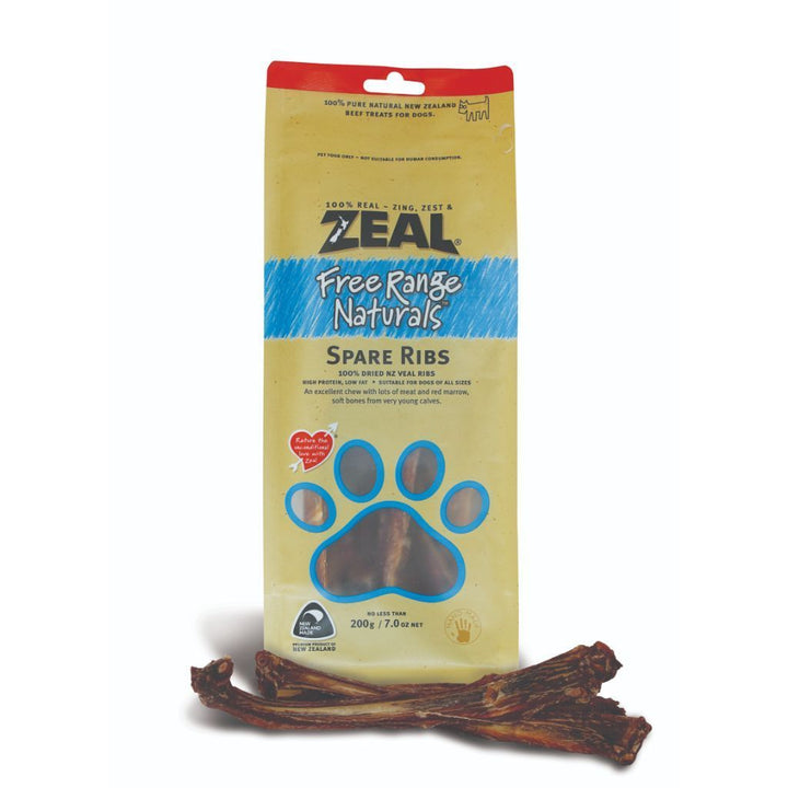 Zeal Free Range Naturals Spare Ribs Air-Dried Dog Treats (2 Sizes) - Happy Hoomans