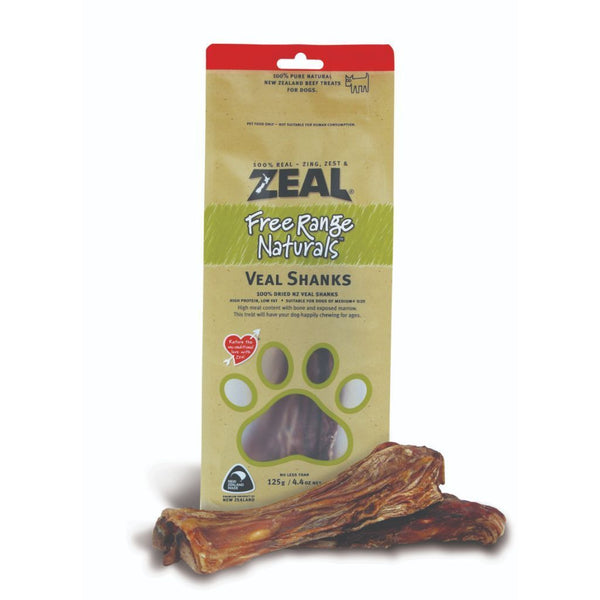 Zeal Free-Range Naturals Veal Shanks Air-Dried Dog Treats, 125g - Happy Hoomans