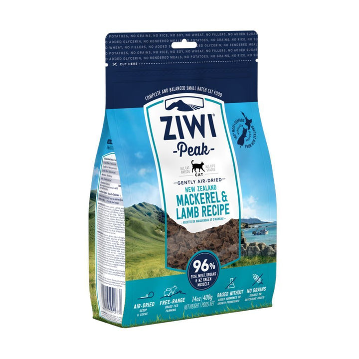 ZIWI Peak Mackerel & Lamb Recipe Air-Dried Cat Food (2 Sizes) - Happy Hoomans