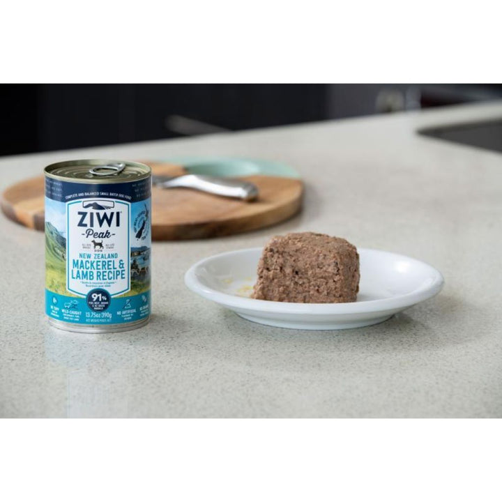 ZIWI Peak Mackerel & Lamb Recipe Wet Dog Food, 390g - Happy Hoomans