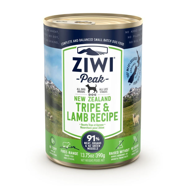 ZIWI Peak Tripe & Lamb Recipe Wet Dog Food, 390g - Happy Hoomans